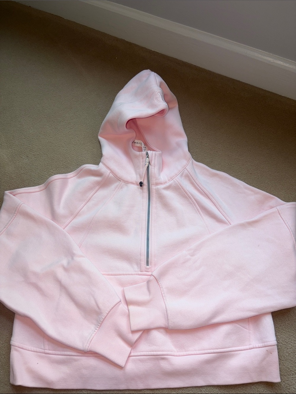 Light pink lululemon scuba half zip